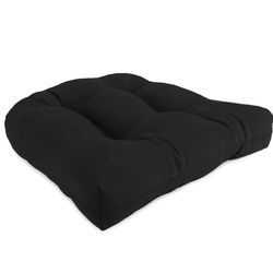 Jordan Manufacturing Black Olefin Wicker Seat Cushion 4 in. H X 19 in. W X 19 in. L