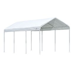 ShelterLogic Super Max Polyethylene Peak Gazebo Canopy 9.5 ft. H X 10 ft. W X 20 ft. L