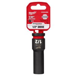 Milwaukee Shockwave 1/2 in. X 1/2 in. drive SAE 6 Point Deep Impact Socket 1 pc