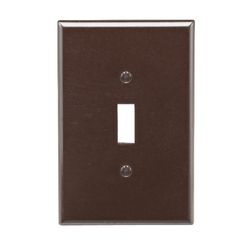 Leviton Brown 1 gang Thermoset Plastic Toggle Wall Plate 1 pk