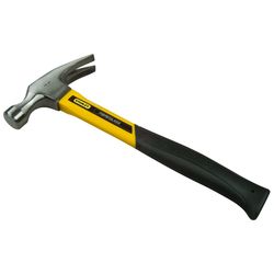 Stanley 16 oz Smooth Face Nailing Rip Claw Hammer 12 3/4 in. Fiberglass Handle