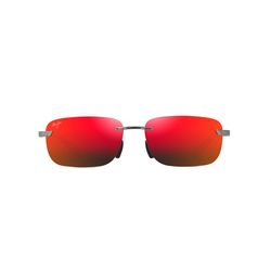 Maui Jim Lanakila Sunglasses Unisex Shiny Light Ruthenium Frame Hawaii Lava Lens Polarized