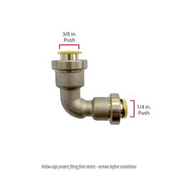 QuickFitting Push to Connect 3/8 in. PTC in. Brass Reducing Elbow
