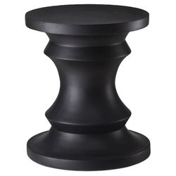 Glitzhome 18.25 in. H Black Fiberglass/MGO Plant Stand