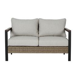 Living Accents Rhett 4 pc Black Steel Contemporary Patio Set Tan