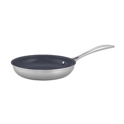 Zwilling J.A Henckels Clad CFX Ceramic/Stainless Steel Fry Pan 8 in. Black/Silver