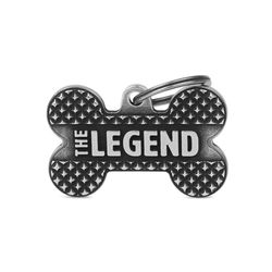 MyFamily Bronx Silver Bone The Legend Metal Dog Pet Tags Large