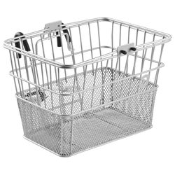 Retrospec Apollo Steel Bike Basket 15 lb Silver