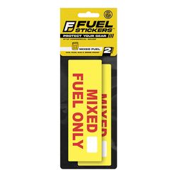 Fuel Stickers 2 in. H X 6 in. W Rectangle Yellow Fuel Sticker Label 2 pk