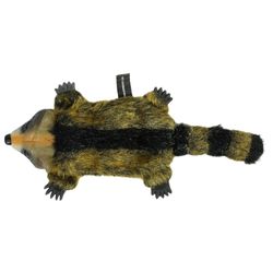 Hyper Pet Real Skinz For Dog Brown Plush/Latex Raccoon Dog Toy 1 pk