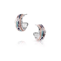 Montana Silversmiths Women's Western Mosaic Hoop Multicolored Earrings Water Resistant
