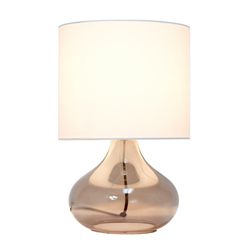 Simple Designs 13.5 in. Gray Table Lamp