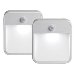 Mr. Beams White Battery Powered LED Puck Light 2 pk
