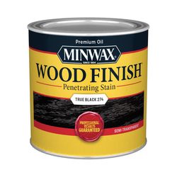 Minwax Wood Finish Semi-Transparent True Black Oil-Based Penetrating Wood Stain 1/2 pt