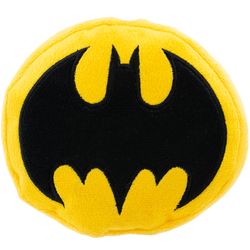 Buckle-Down DC Comics For Dog Black/Yellow Plush Batman Bat Icon Squeaky Dog Toy 1 pk