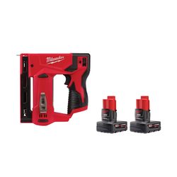 M12 3/8 in Crown Stapler w 2PK Batteries