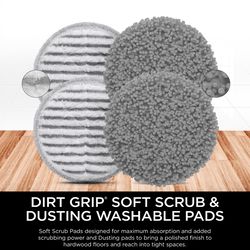 Shark 7.63 in. D Aluminum/Microfiber Cleaner Floor Pad White/Grey