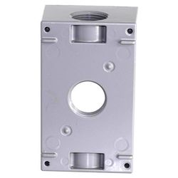 Sigma New Work 18.3 cu in Rectangle Die-Cast Metal 1 gang Weatherproof Box Gray