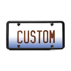 Custom Accessories Black Metal License Plate Frame