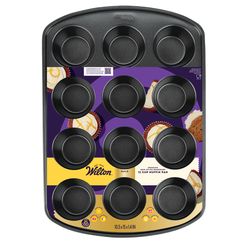 Wilton Gold 15 in. W X 11 in. L Muffin Pan Gray 1 pc