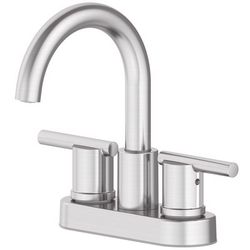 Oakbrook Collection Alexis Brushed Nickel Modern Centerset Bathroom Sink Faucet 4 in.