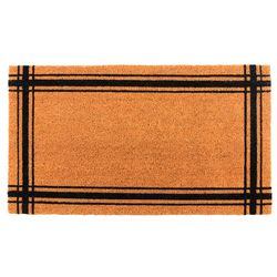 KAF Home 17 in. W X 30 cu in L Black/Brown Coir Door Mat