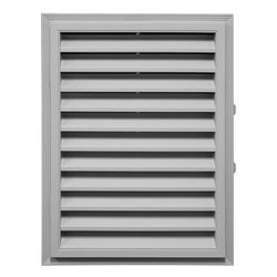 Builders Edge 18 in. W X 24 in. L Gray Copolymer Gable Vent