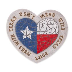 Zingz & Thingz Multicolored Cement 0.75 in. H X 10 in. L X 10 in. W Heart Flag Stepping Stone