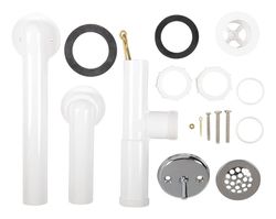 Ace 1-1/2 in. D Plastic/Chrome Tub Waste And Overflow