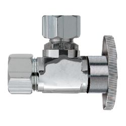 Ace 5/8 in. Compression X 7/16 in. Compression/Slip Joint Brass Angle Stop Valve