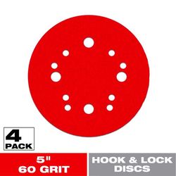 Diablo 5 in. Ceramic Blend Hook and Lock Sanding Disc 60 Grit Coarse 4 pk