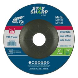Stay Sharp 5 in. D X 7/8 in. X 1/4 in. thick Grinding Wheel 1 pc