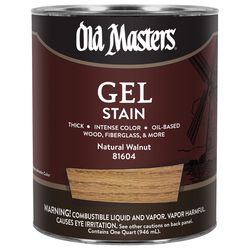 Old Masters Semi-Transparent Natural Walnut Oil-Based Alkyd Gel Stain 1 qt