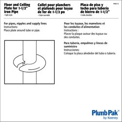 Plumb Pak Chrome Plated Plastic Floor/Ceiling Plate 1.5 in.
