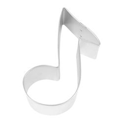 R&M International Corp 3 in. W X 4 in. L Music Note Cookie Cutter Silver