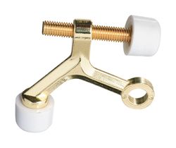 National Hardware Zinc Polished Brass Gold Hinge Pin Door Stop Mounts to door .75 in.