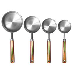 Totally Bamboo Baltique Marrakesh Stainless Steel Multicolored Measuring Cup Set