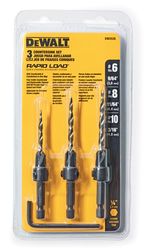 DEWALT Rapid Load #6, #8 and #10 X 6 in. L Steel Countersink Set 3 pc