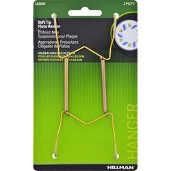 HILLMAN Brass-Plated Gold ,Plate Hanger 30 lb 1 pk