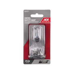 Ace Galvanized Steel 3-1/4 in. L Swivel Staple Safety Hasp 1 pk