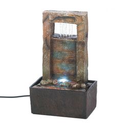 Cascading Fountains 9.75 in. H X 6 in. L Multicolored Poly Resin Ancient Falls Fountain