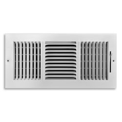 Tru Aire 6 in. H X 14 in. W 3-Way Powder Coat White Steel Wall/Ceiling Register