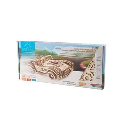 UGears Drift Cobra Racing Car Mechanical Model Kit Tan 370 pc