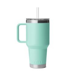 YETI Rambler 35 oz Seafoam BPA Free 2.0 Straw Mug