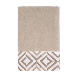 Avanti Linens Harlow Linen Polyester Concentric Diamonds Fingertip Towel 1 pc