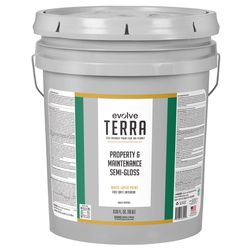 Evolve Terra Semi-Gloss White Interior Latex Wall Paint Interior 5 gal