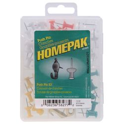 HILLMAN Assorted Push Pins 100 pk