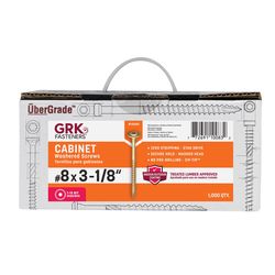 GRK Fasteners No. 8 X 3-1/8 in. L Star Climatek W-Cut Cabinet Screws 1000 pk