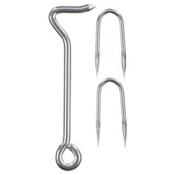 Ace 0.44 in. L Zinc Wire Staple Gate Hook 1 pk