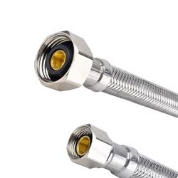 Plumb Pak EZ 3/8 in. Compression X 1/2 in. D FIP 20 in. Stainless Steel Faucet Supply Line